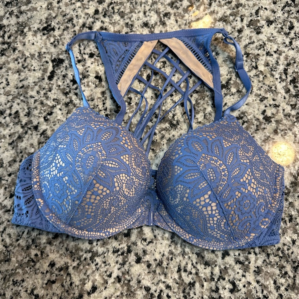 Victoria’s Secret Very Sexy Push-Up Bra - Size 34C - Lace Blue